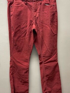 Universal Thread Brick Red Corduroy High Rise Skinny Boot Cut Pants EUC